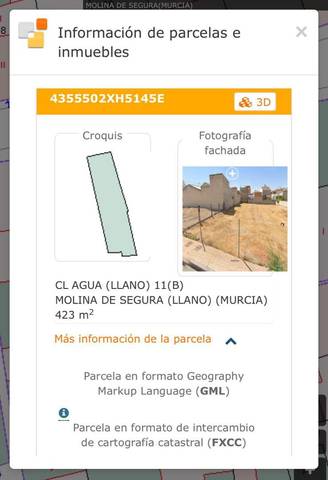 Terreno en Venta en Calle Agua, 6 en El Llano