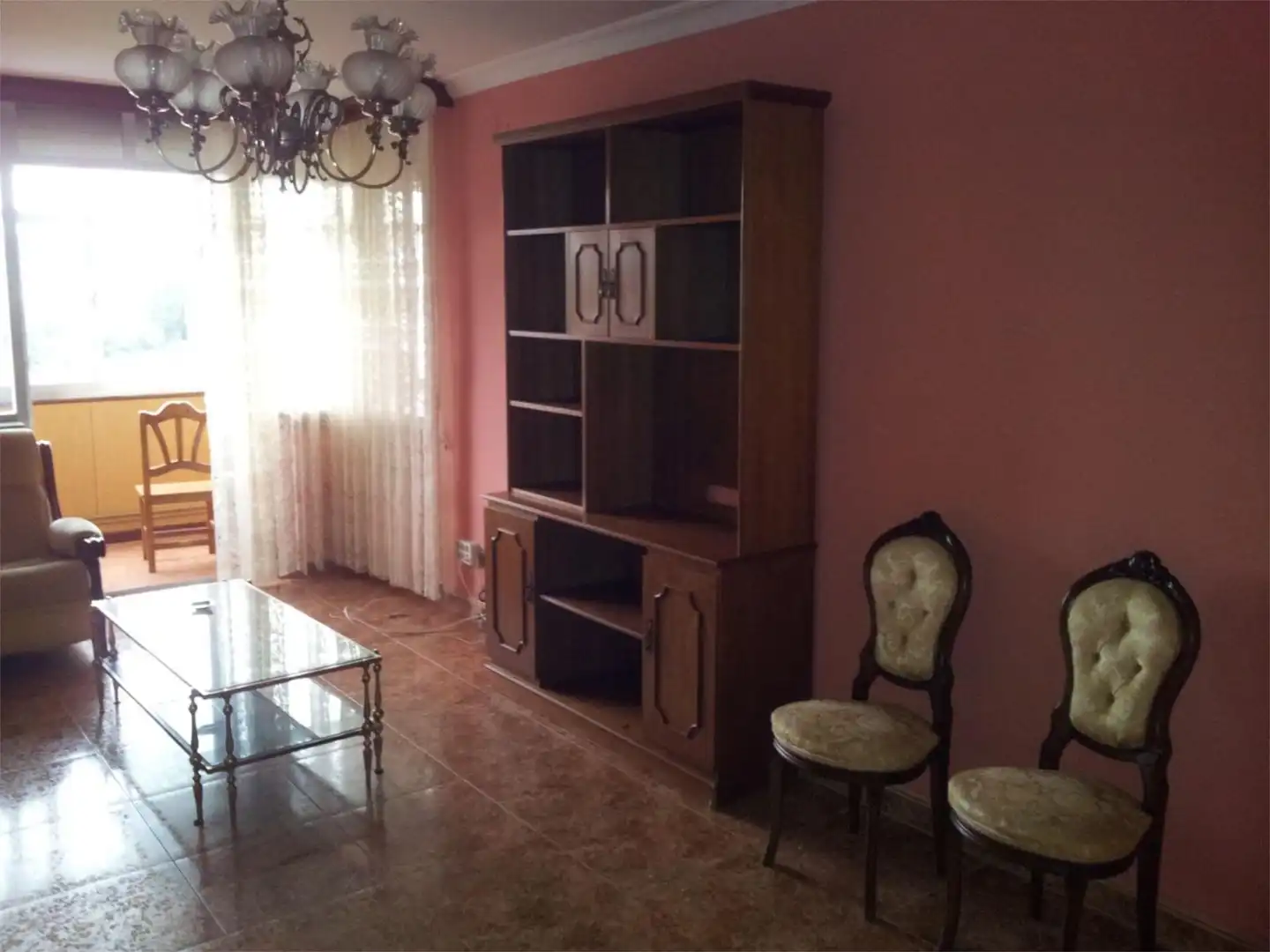 Living room of Flat for sale in Ferrol  with Heating, Private garden and Parquet flooring