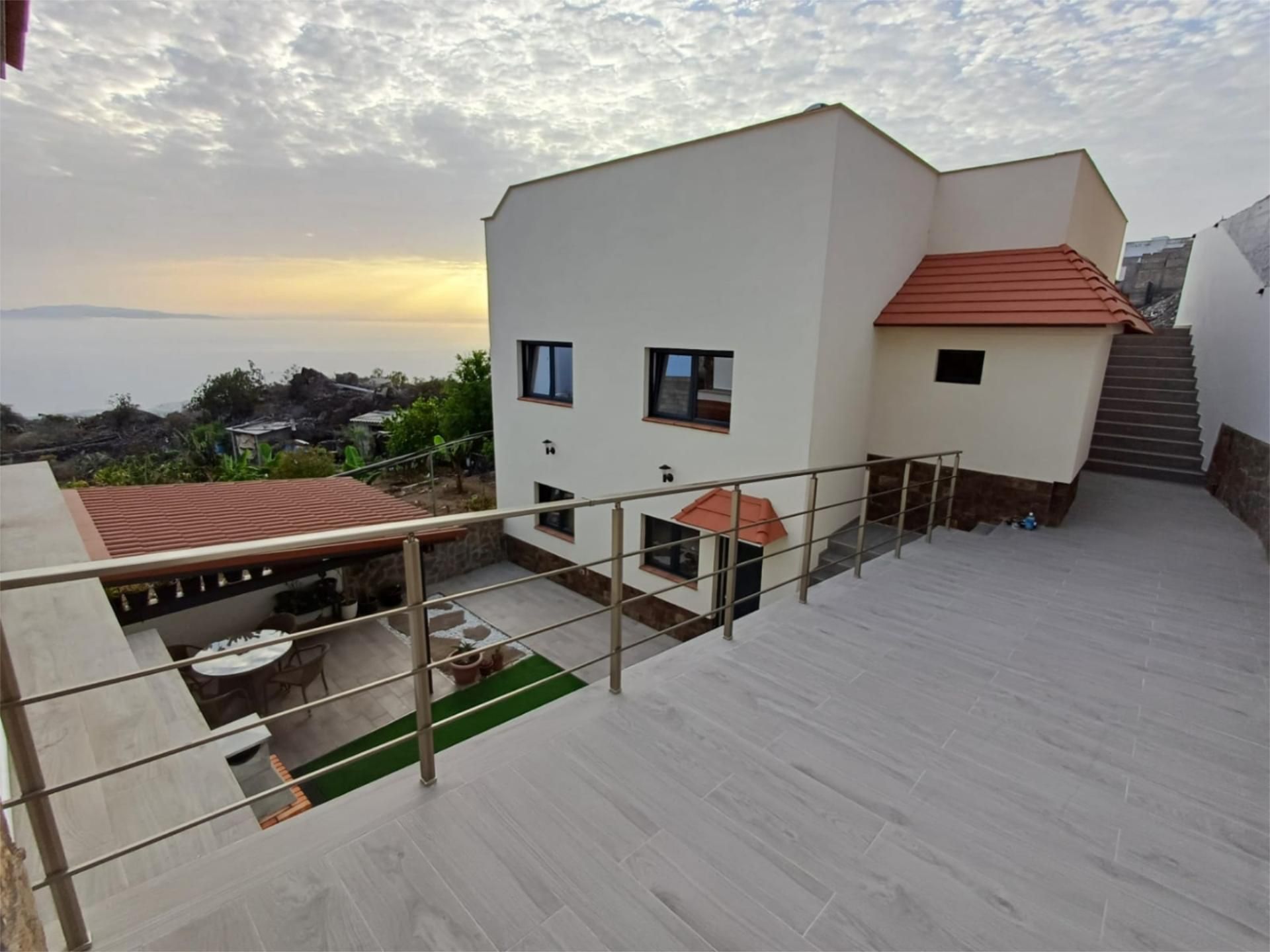 Terrace of Single-family semi-detached for sale in Guía de Isora  with Private garden, Parquet flooring and Terrace