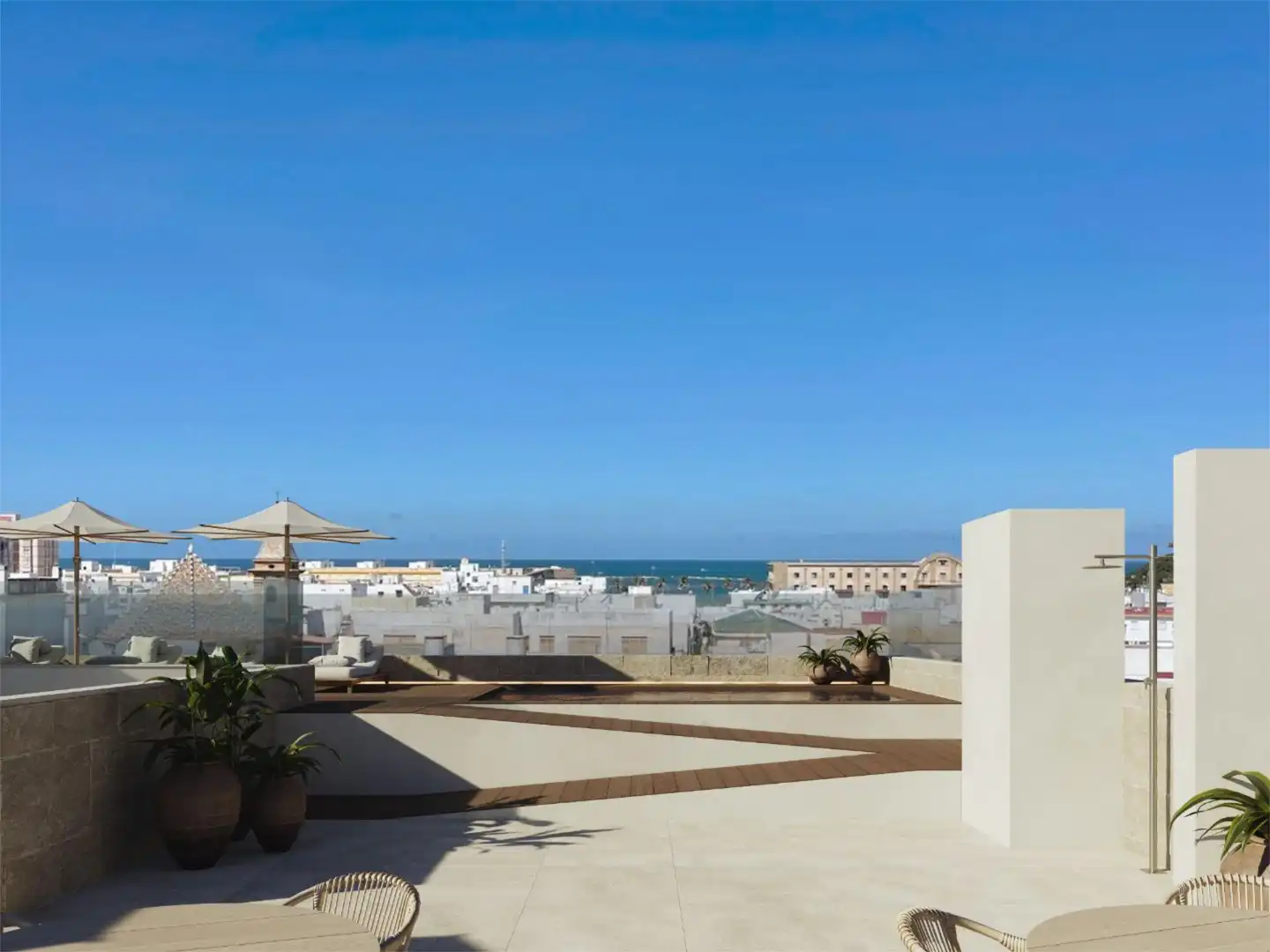 Pis en venda a Calle José Cubiles, 40, La Caleta - La Viña Terrassa de Pis en venda en Cádiz amb Piscina