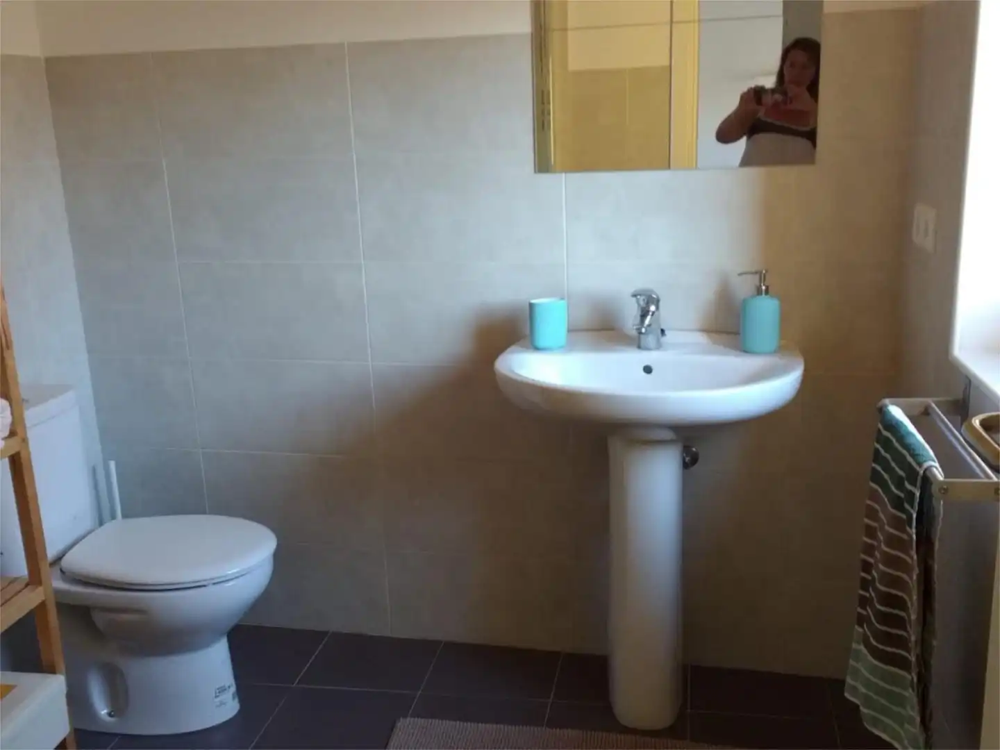 Badezimmer von Wohnung zum Verkauf in Herrera de Pisuerga mit Heizung, Privatgarten und Parkett