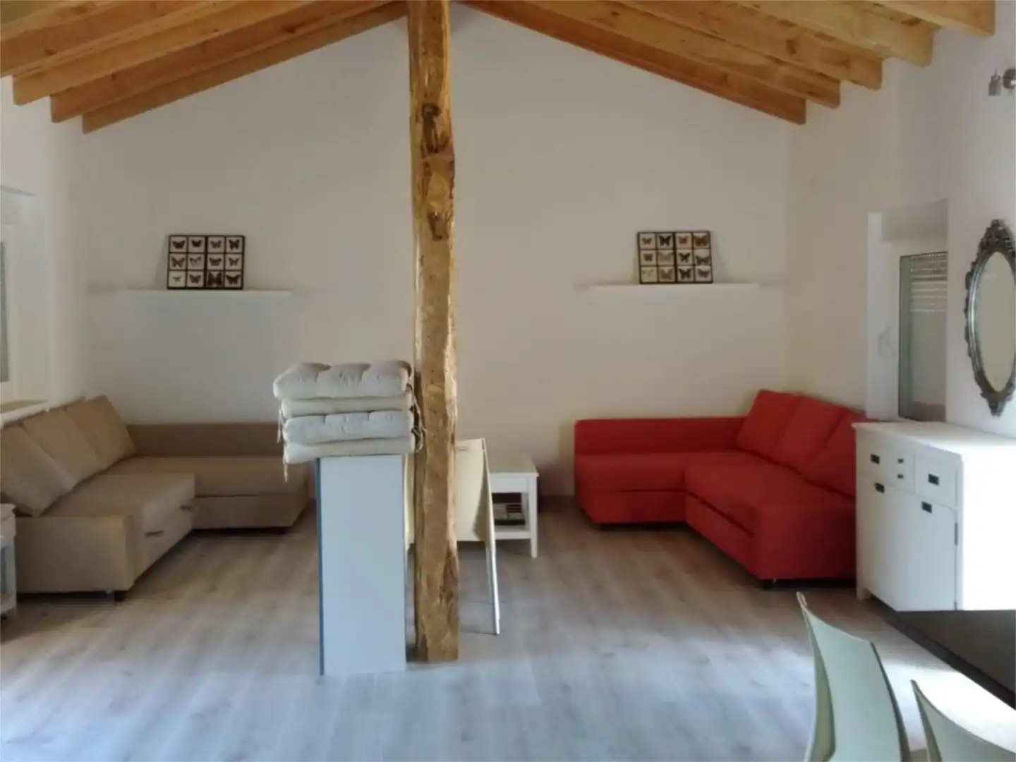 Wohnzimmer von Wohnung zum Verkauf in Herrera de Pisuerga mit Heizung, Privatgarten und Parkett