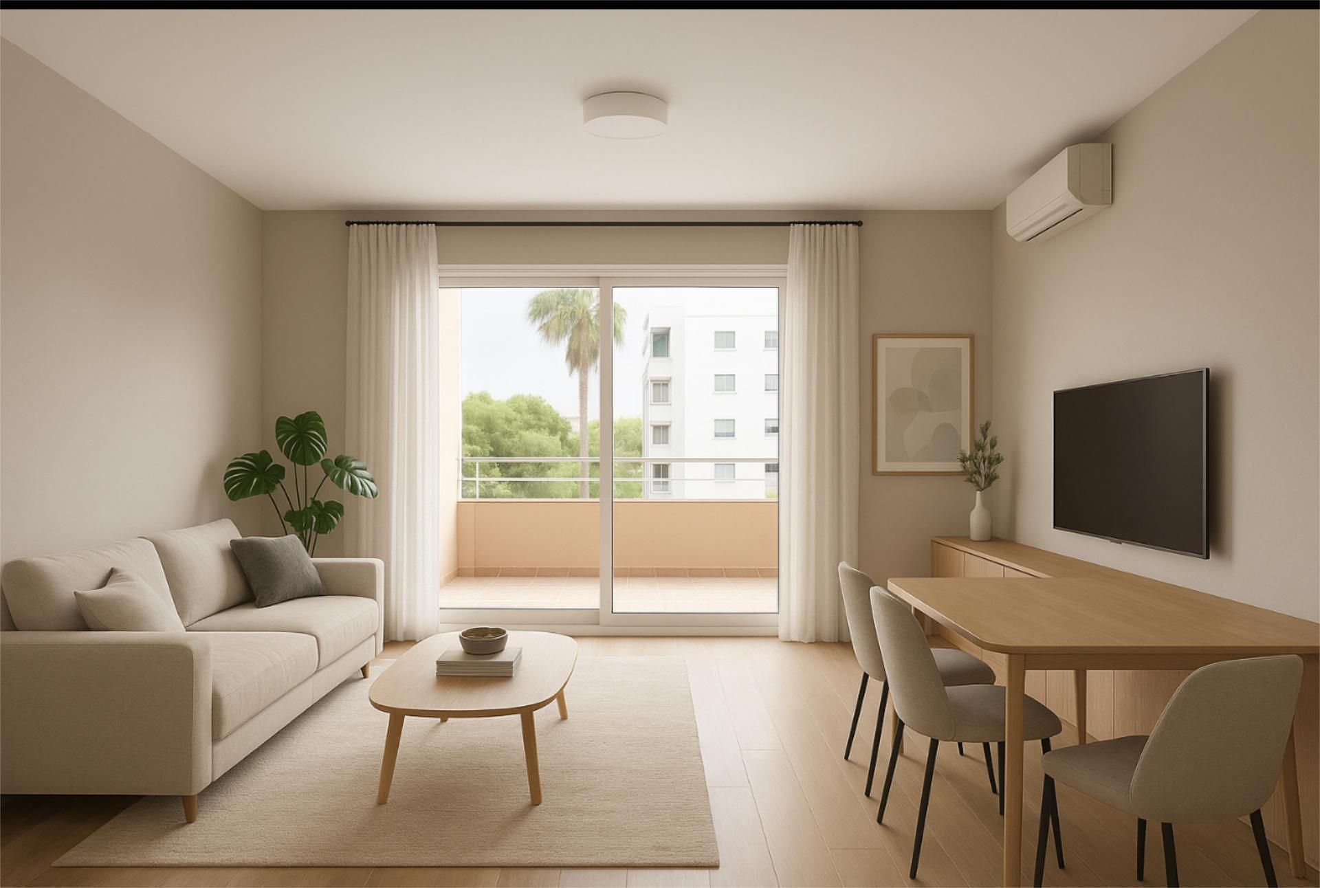 Flat for sale in Carrer Estels Xapats, 3, Maioris-Puig de Ros Living room of Flat for sale in Llucmajor with Air Conditioner, Private garden and Terrace