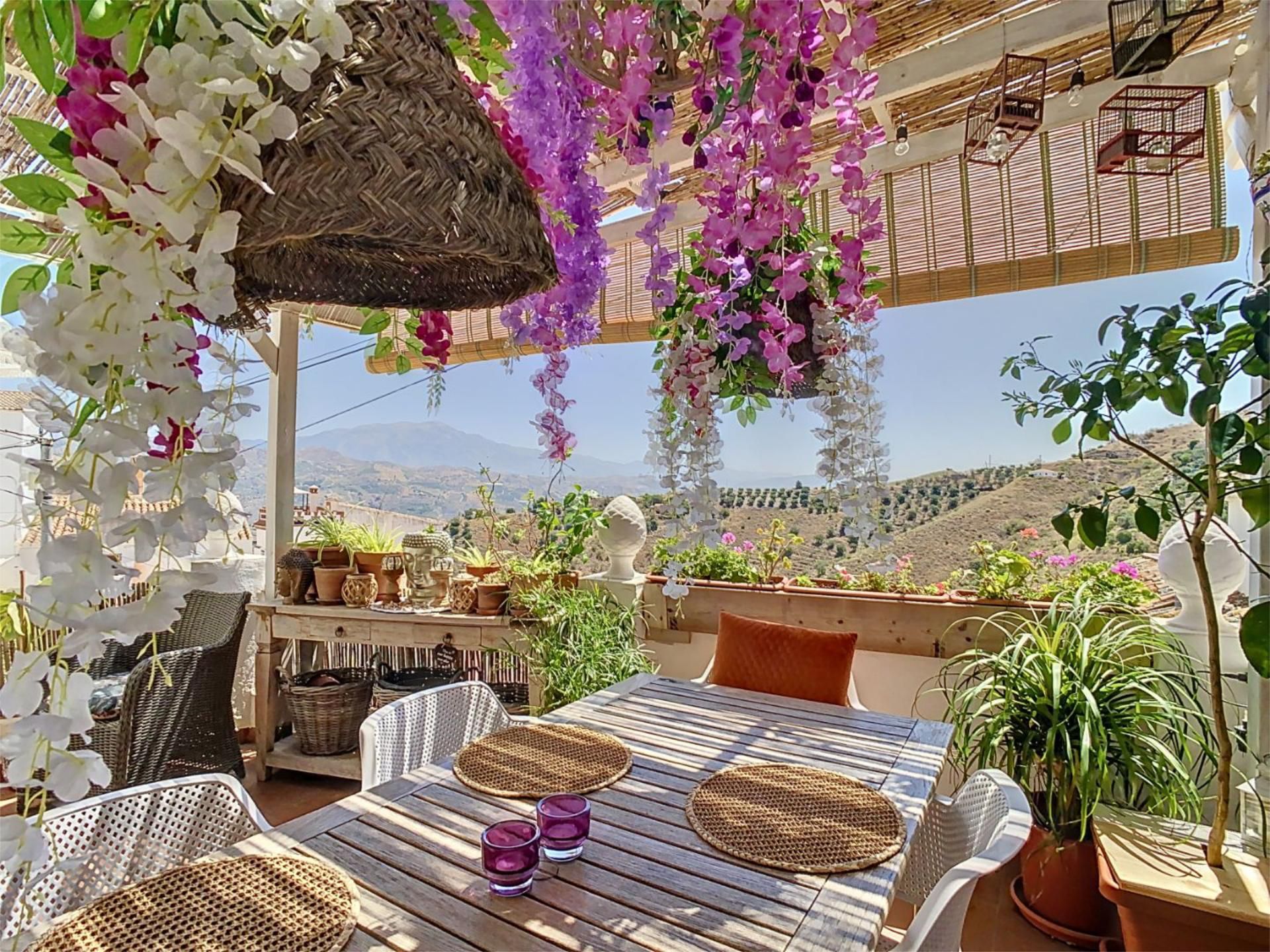 Terrace of Single-family semi-detached for sale in Cútar  with Air Conditioner, Heating and Parquet flooring