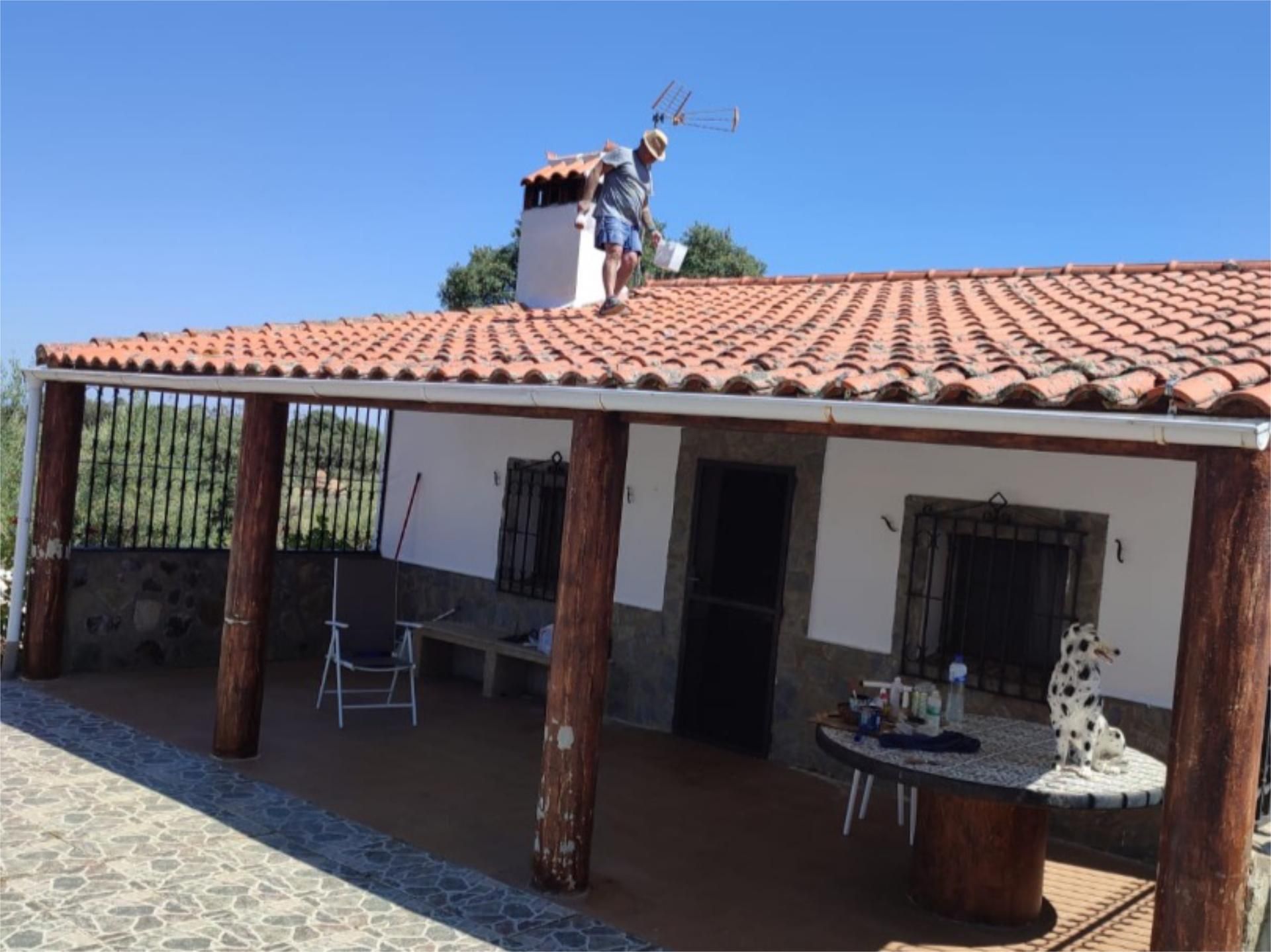 Exterior view of Country house for sale in Brozas  with Heating, Private garden and Terrace