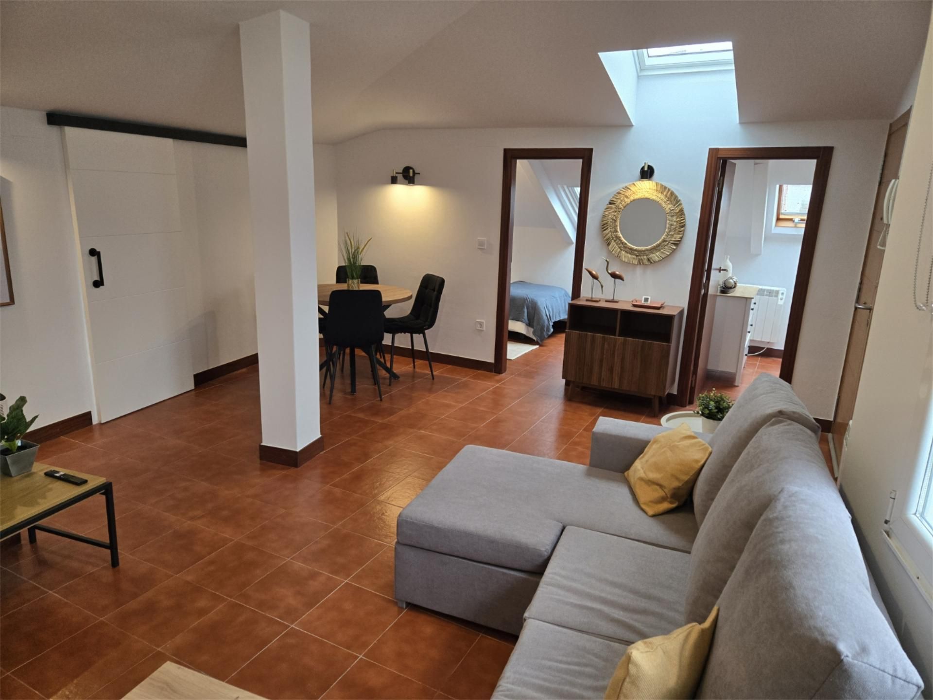 Sala d'estar de Pis en venda en Vilagarcía de Arousa amb Calefacció, Moblat i Forn