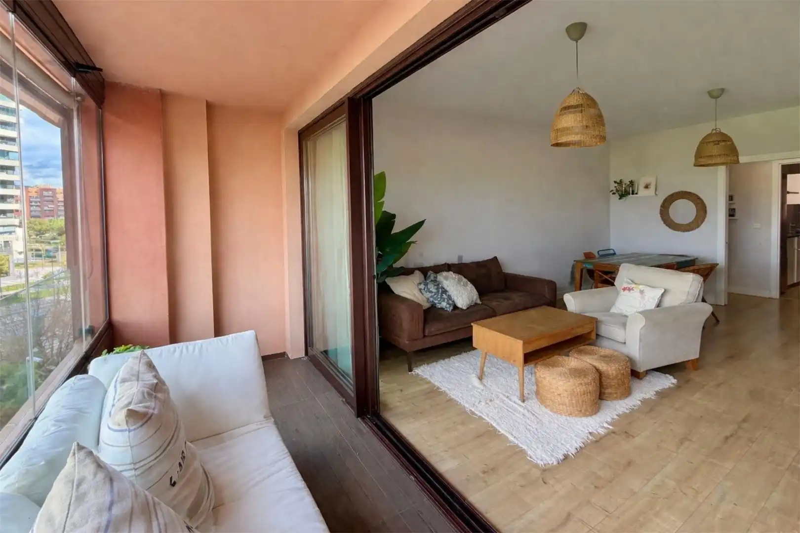 Wohnzimmer von Wohnung zum Verkauf in Málaga mit Klimaanlage, Heizung und Privatgarten