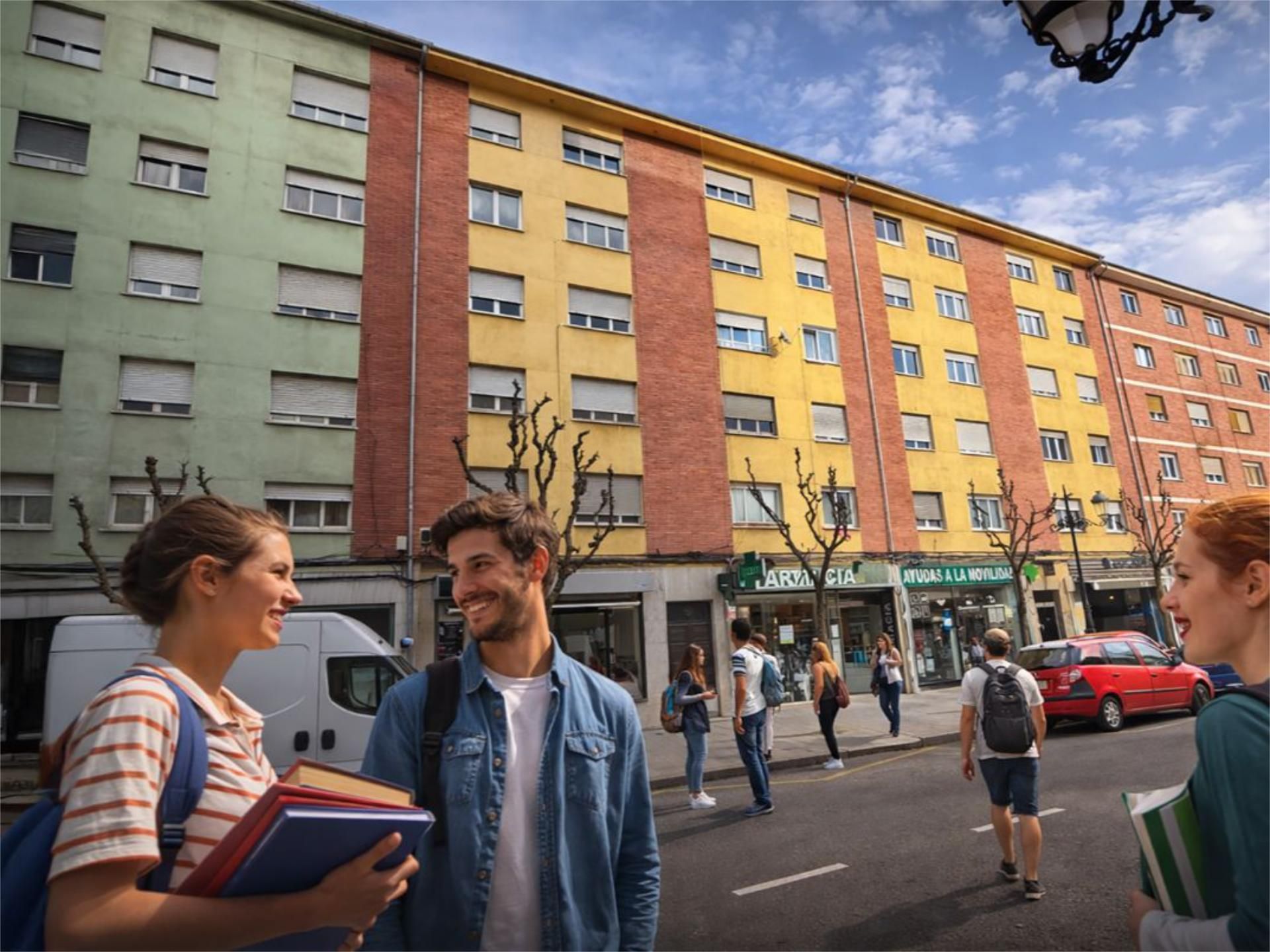 Vista exterior de Piso en venta en Oviedo 