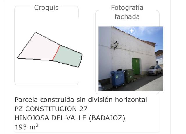 Garaje en Venta en Plaza Constitución, 27 en Hinojosa del Valle