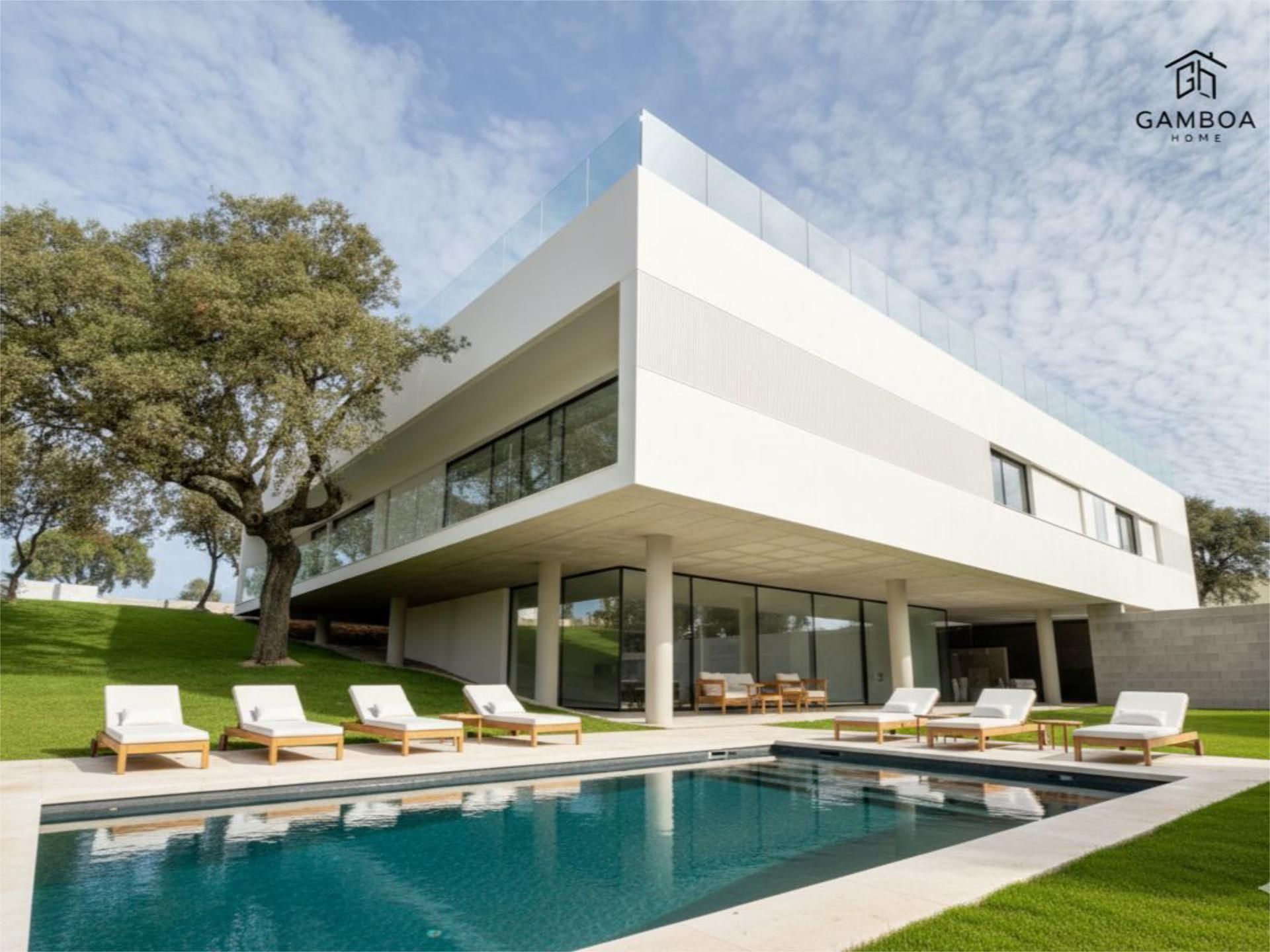 Exterior view of House or chalet for sale in Boadilla del Monte  with Air Conditioner, Heating and Private garden