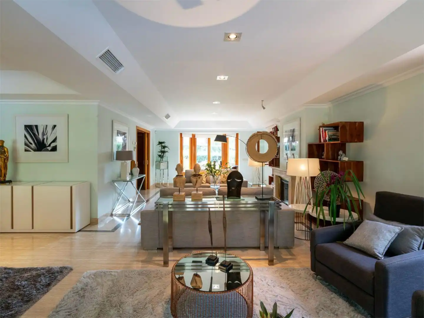 Wohnung zum Verkauf in El Cantizal Wohnzimmer von Wohnung zum Verkauf in Las Rozas de Madrid mit Klimaanlage, Heizung und Privatgarten