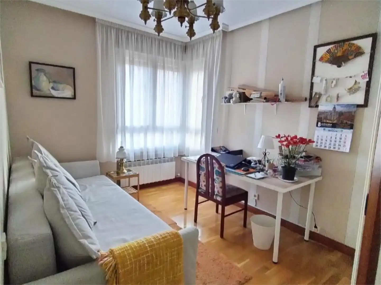 Bedroom of Flat for sale in Valladolid  with Heating, Private garden and Parquet flooring