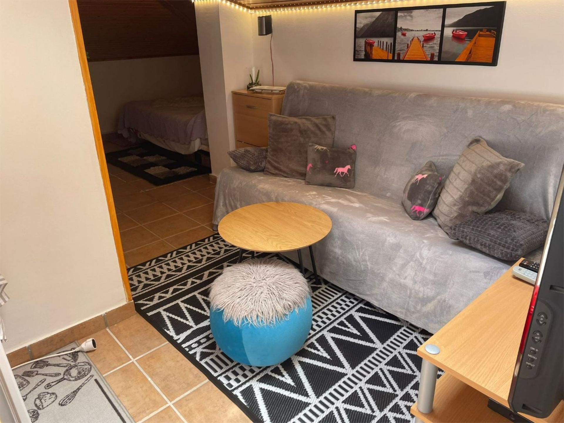 Living room of Flat to rent in Alcalà de Xivert  with Air Conditioner, Private garden and Swimming Pool