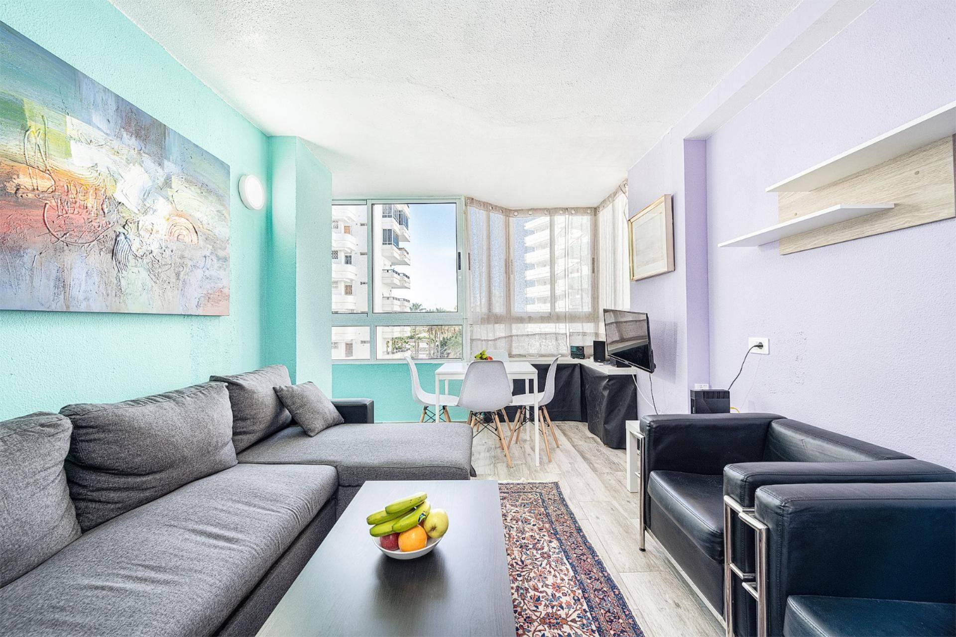 Living room of Apartment to rent in San Bartolomé de Tirajana  with Air Conditioner, Heating and Private garden