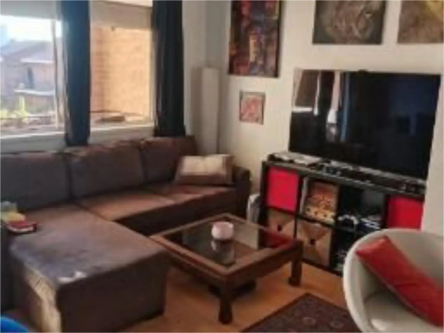 Living room of Flat for share in Madrid  with Air Conditioner, Heating and Parquet flooring