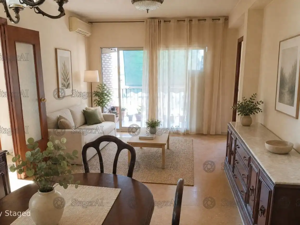 Living room of Flat for sale in  Valencia Capital  with Air Conditioner and Terrace
