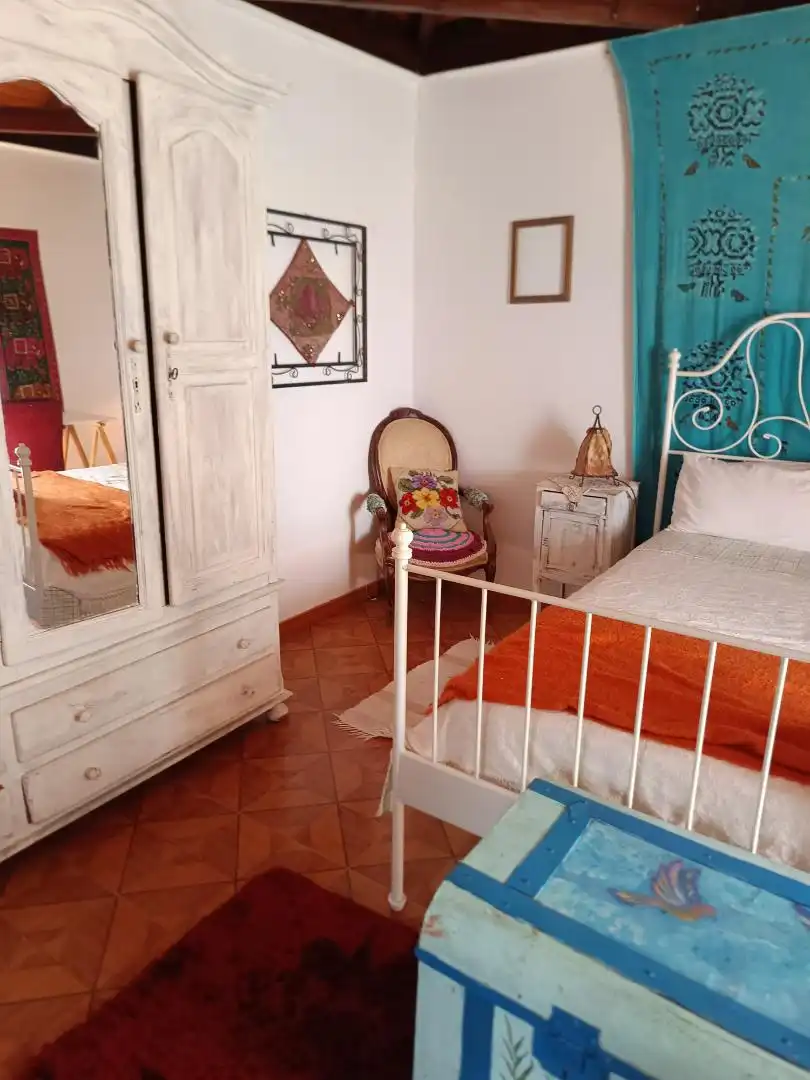 Schlafzimmer von Erdgeschoss zur Miete in Tejeda mit Heizung, Terrasse und Möbliert