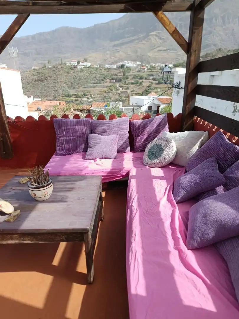 Terrasse von Erdgeschoss zur Miete in Tejeda mit Heizung, Terrasse und Möbliert