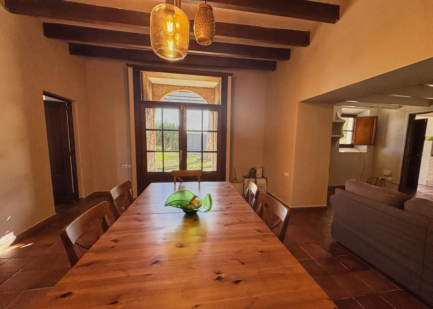 Country homes for rent in Carrer del Garballó, 215, Es Garrovers Dining room of Country homes for rent in Marratxí with Air Conditioner, Heating and Private garden