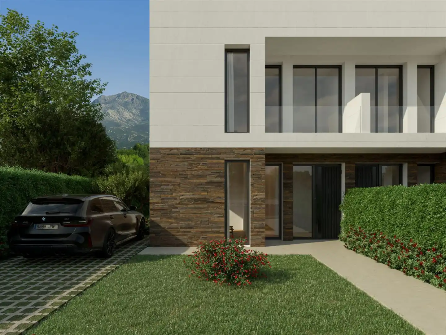 Casa adosada en venta en Poligono Sector 8 C, Cerceda Jardín de Casa adosada en venta en El Boalo - Cerceda – Mataelpino con Aire acondicionado, Calefacción y Jardín privado