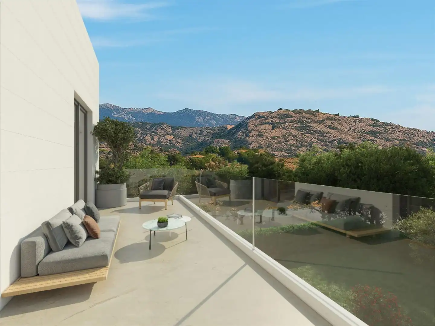 Casa adosada en venta en Poligono Sector 8 C, Cerceda Terraza de Casa adosada en venta en El Boalo - Cerceda – Mataelpino con Aire acondicionado, Calefacción y Jardín privado