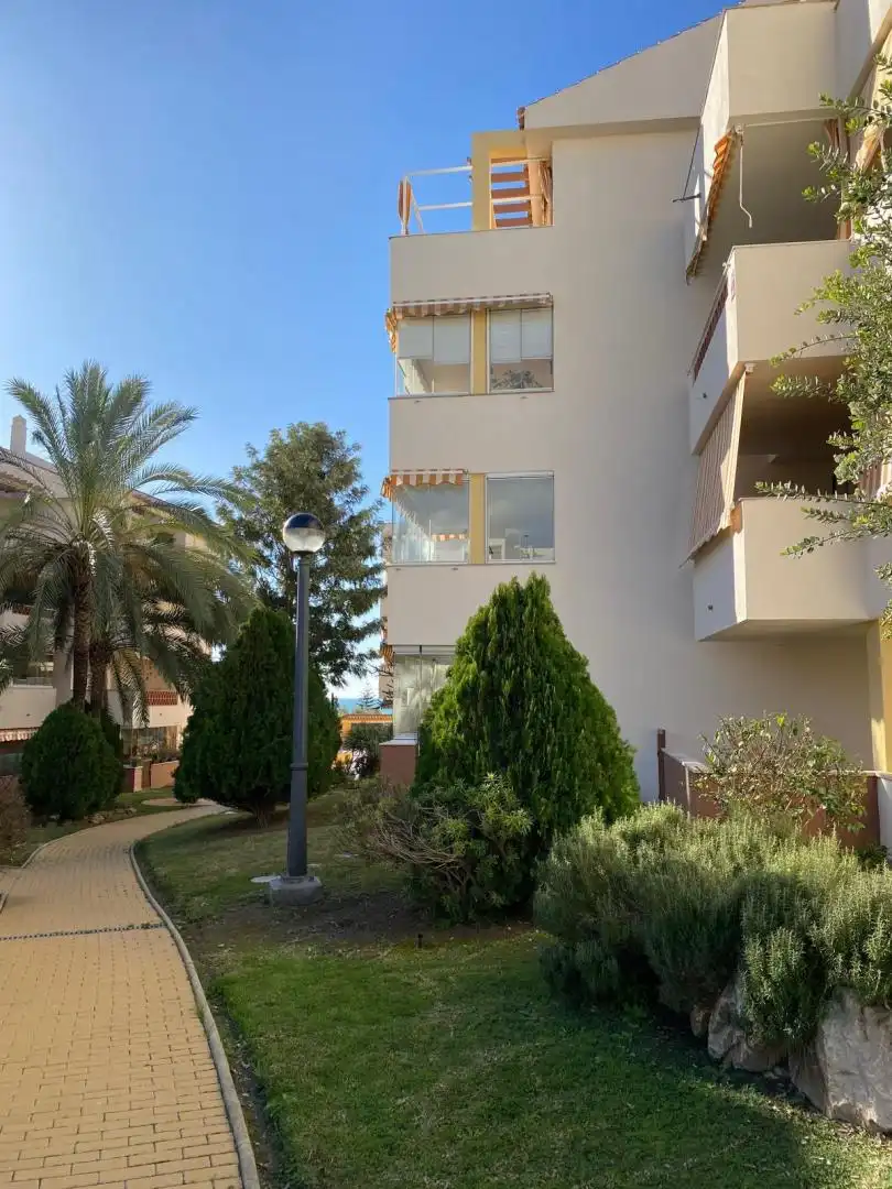 Flat for sale in Calle Platón, 5, Añoreta Baja Exterior view of Flat for sale in Rincón de la Victoria with Air Conditioner, Heating and Private garden