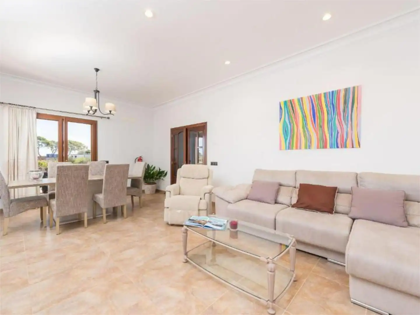Finca rústica de alquiler en Ronda de l'Oest, 55, Porto Cristo Sala de estar de Finca rústica de alquiler en Manacor con Aire acondicionado, Calefacción y Jardín privado