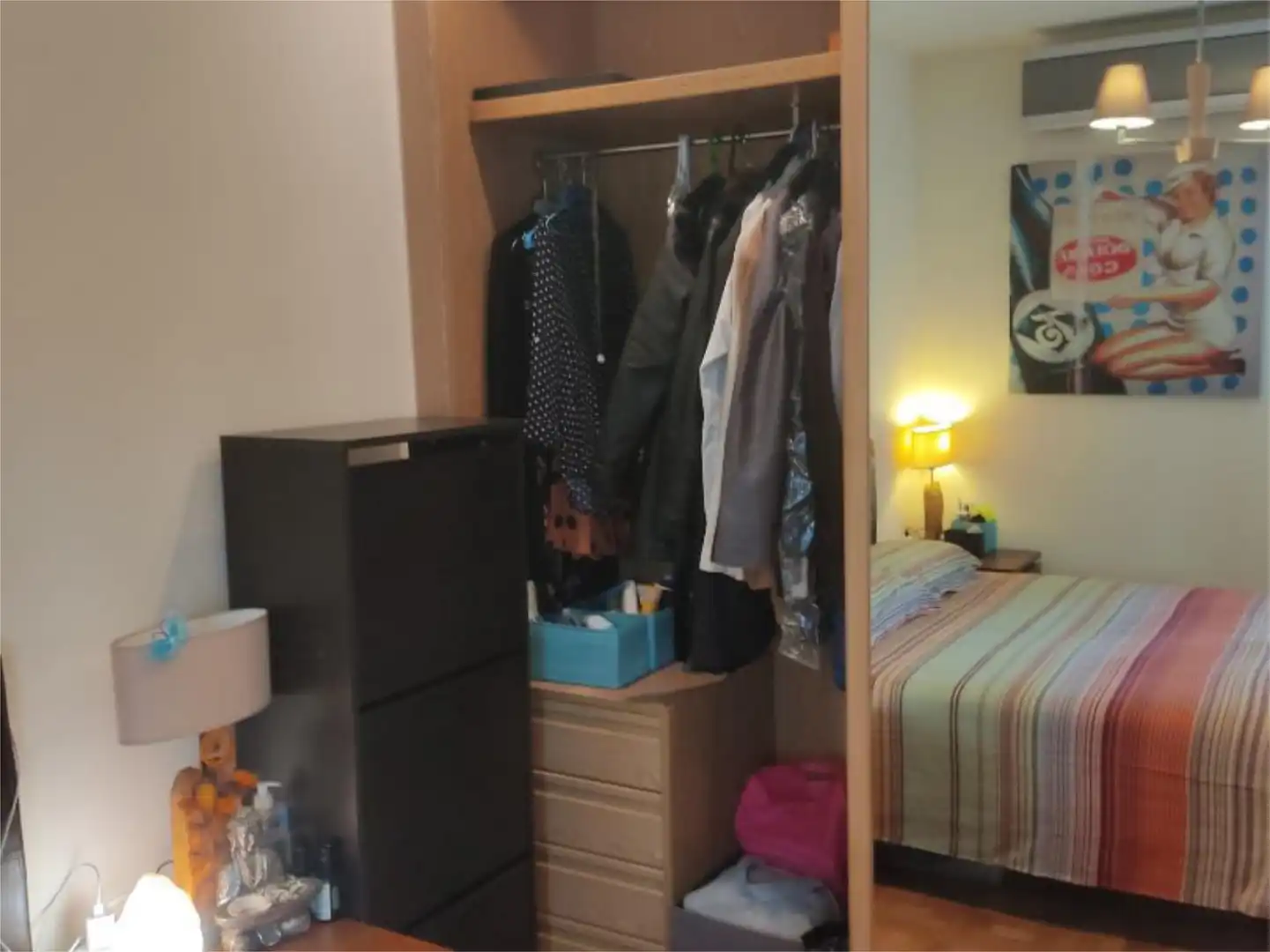 Bedroom of Flat for share in Madrid  with Air Conditioner, Heating and Parquet flooring