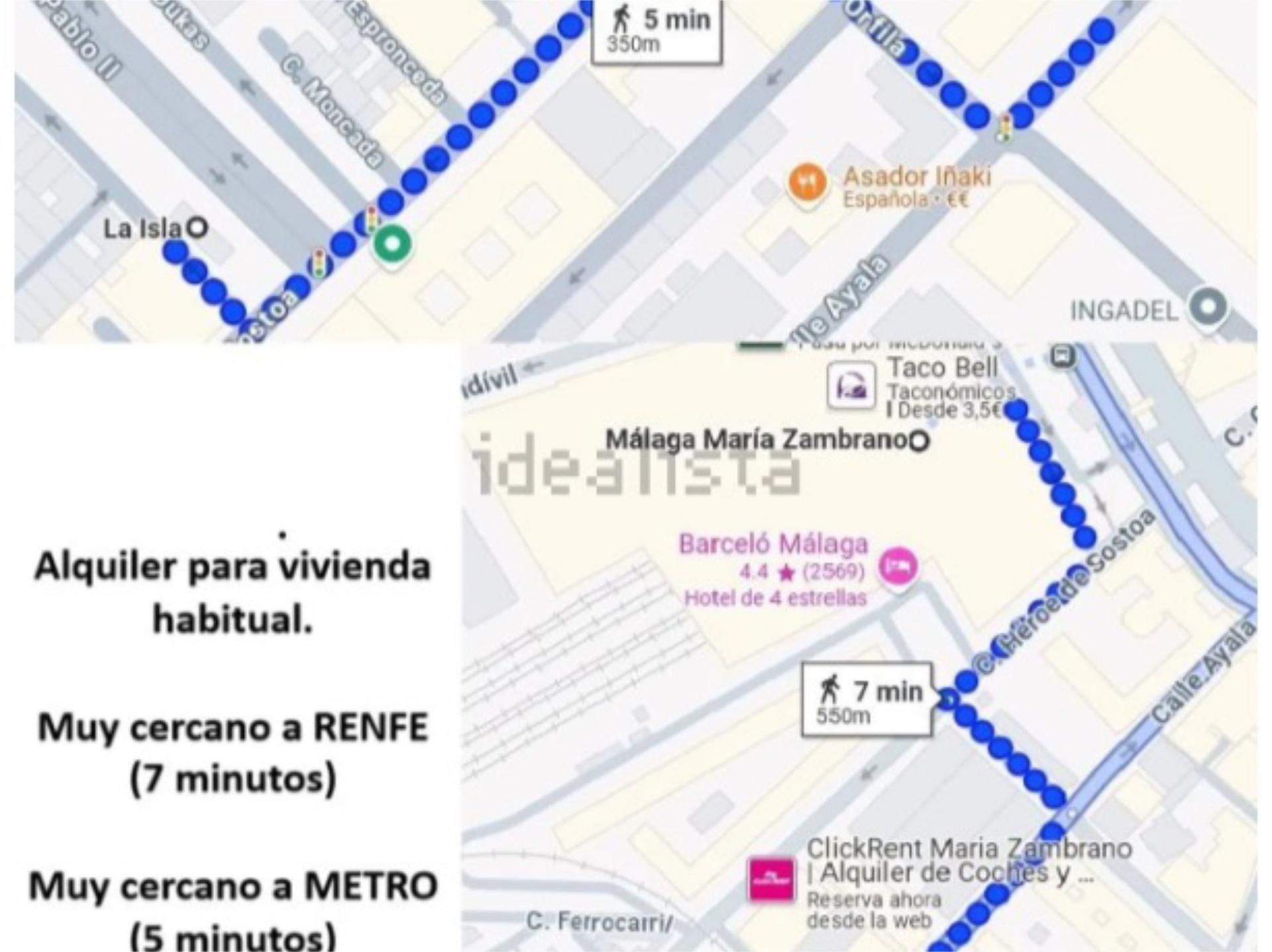 Pis de lloguer a Calle Ayala, 30, Parque Ayala - Jardín de la Abadía - Huelín Vista exterior de Pis de lloguer en Málaga Capital amb Aire condicionat, Jardí privat i Piscina