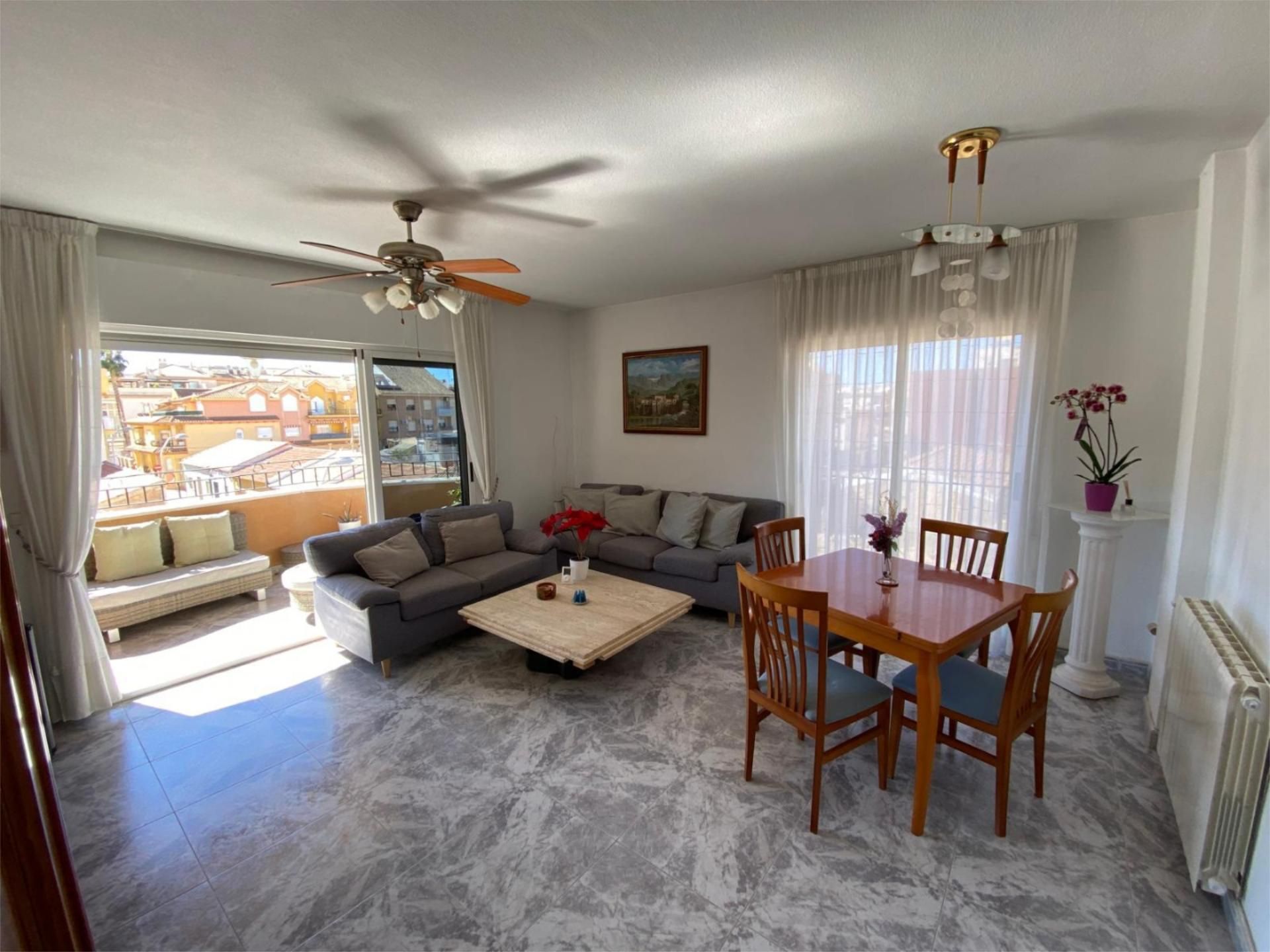 Sala d'estar de Pis en venda en San Javier amb Aire condicionat, Terrassa i Balcó