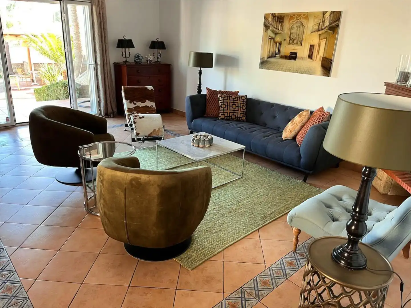 Sala de estar de Casa o chalet en venta en Alhaurín El Grande con Aire acondicionado, Terraza y Piscina