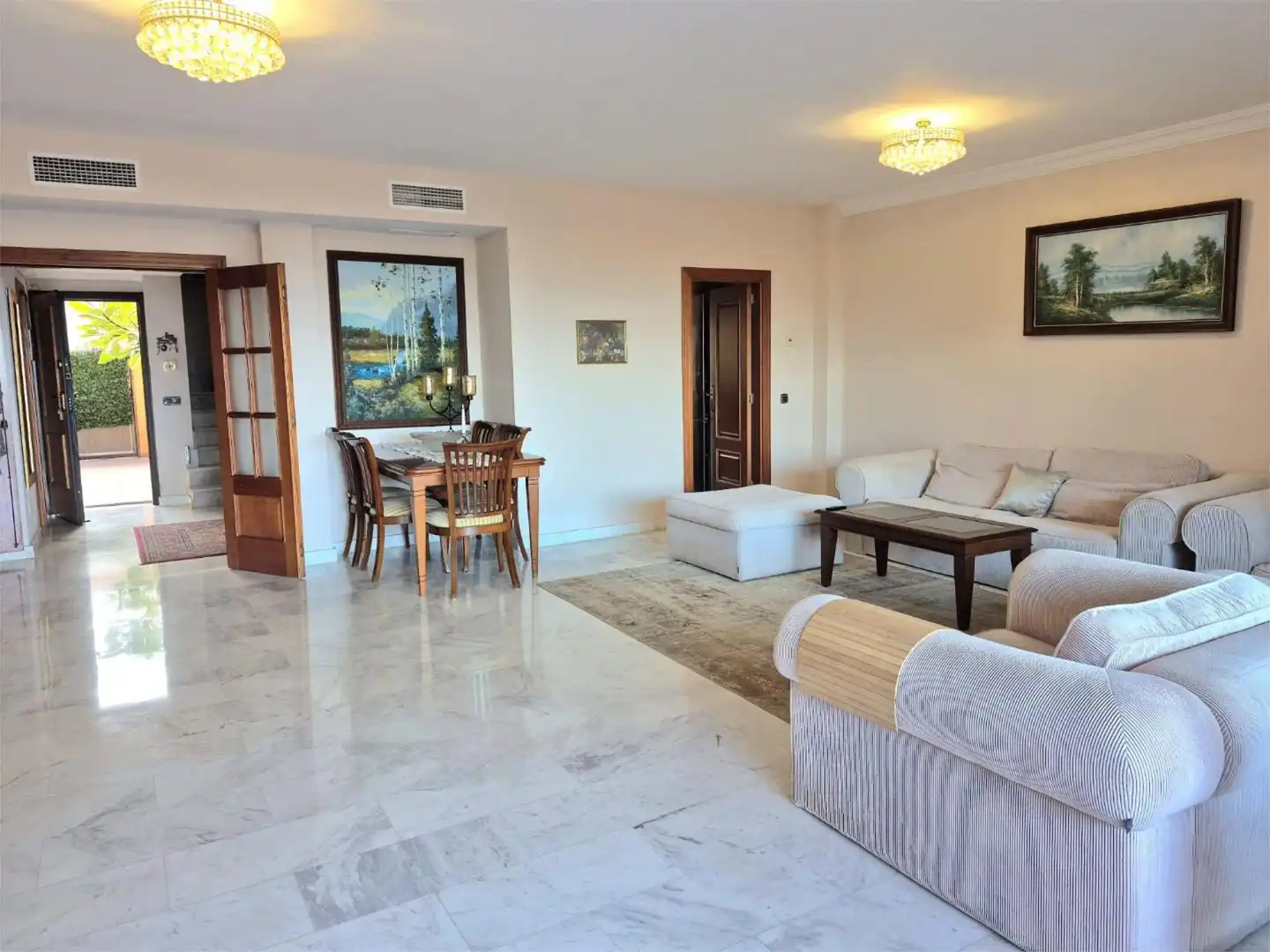 Living room of Houses for rent in Santiago del Teide  with Air Conditioner, Terrace and Swimming Pool