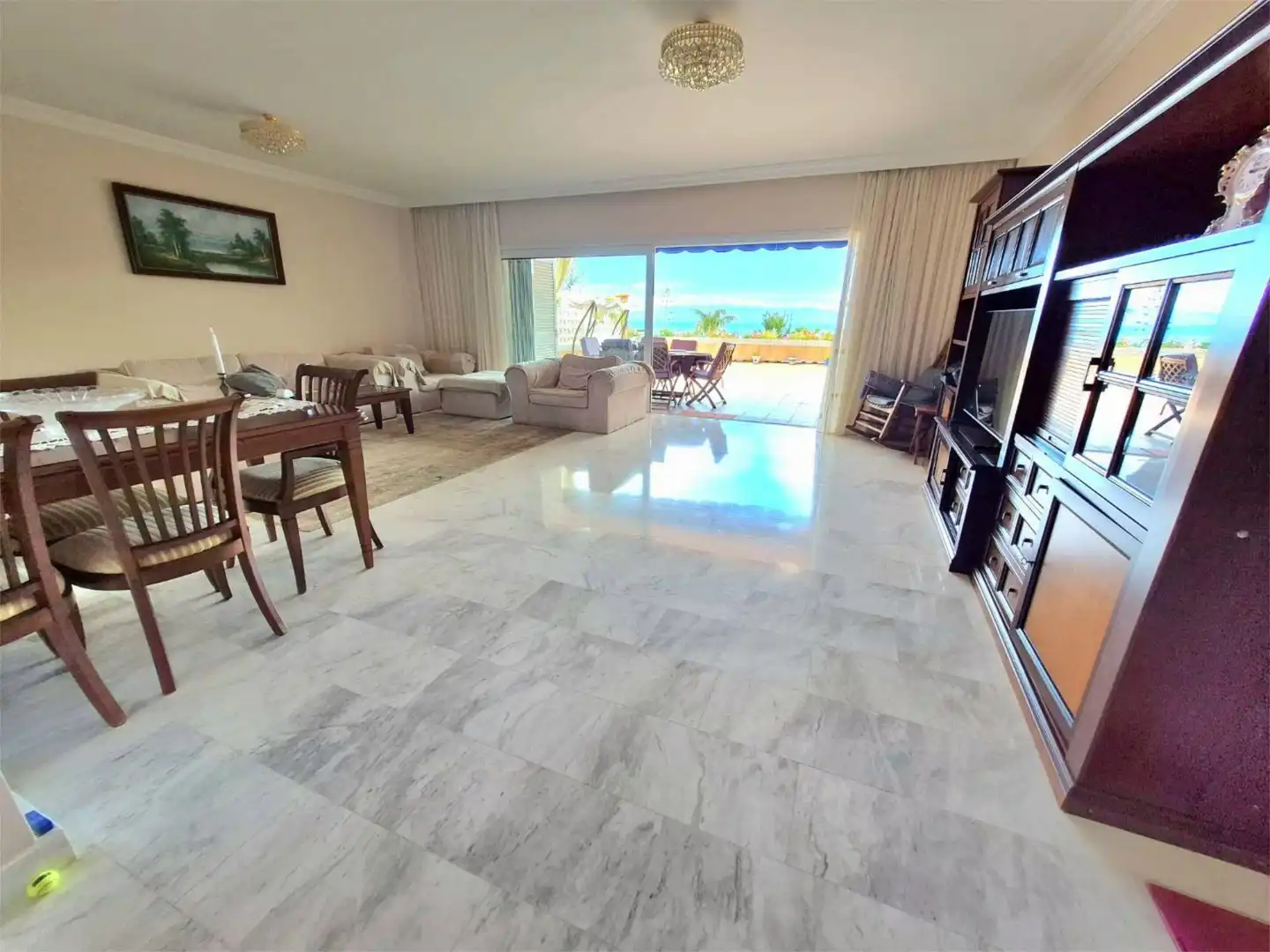 Living room of Houses for rent in Santiago del Teide  with Air Conditioner, Terrace and Swimming Pool