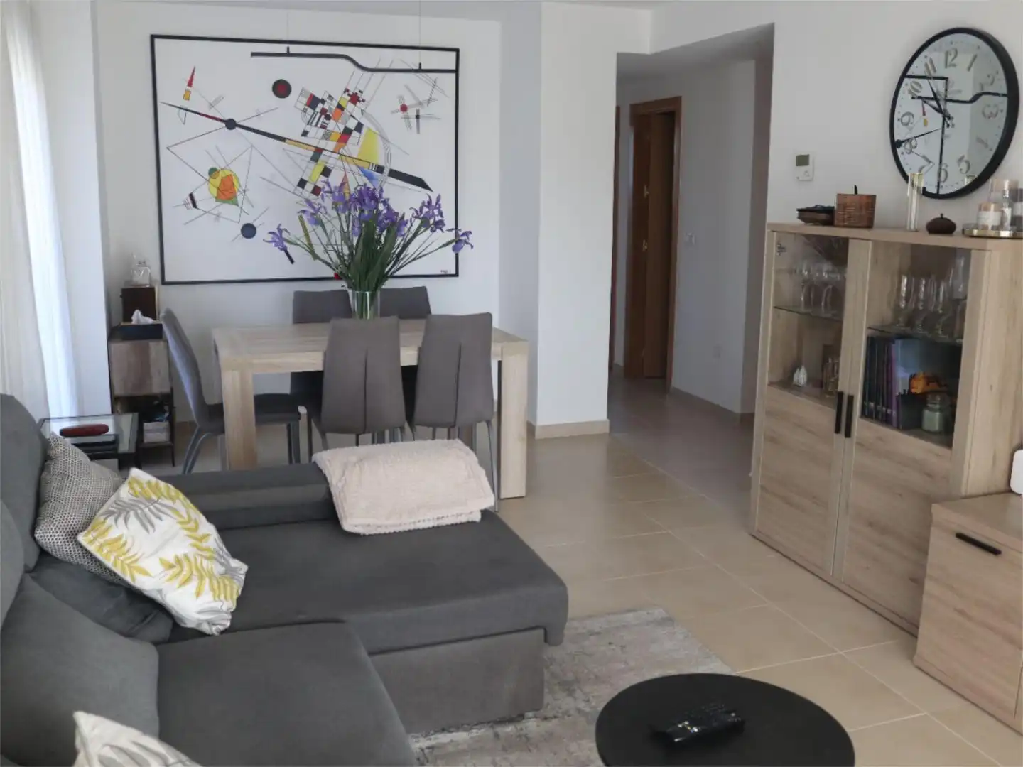 Living room of Flat for sale in Villajoyosa / La Vila Joiosa  with Air Conditioner, Terrace and Swimming Pool