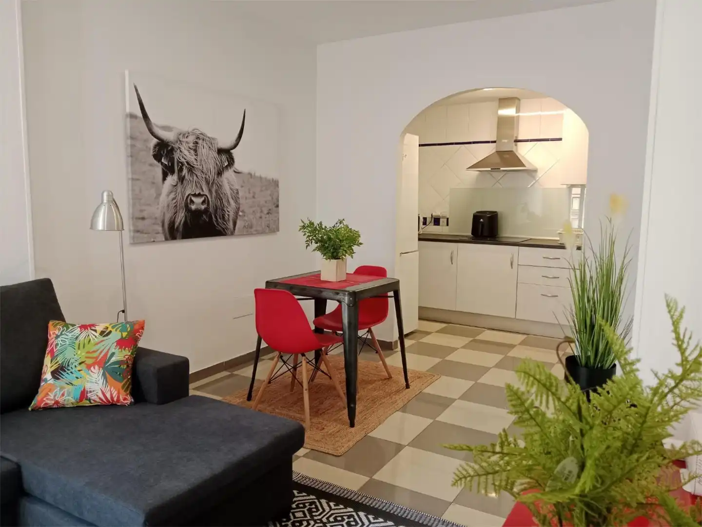 Wohnzimmer von Wohnungen zum Verkauf in Roquetas de Mar mit Klimaanlage, Terrasse und Möbliert