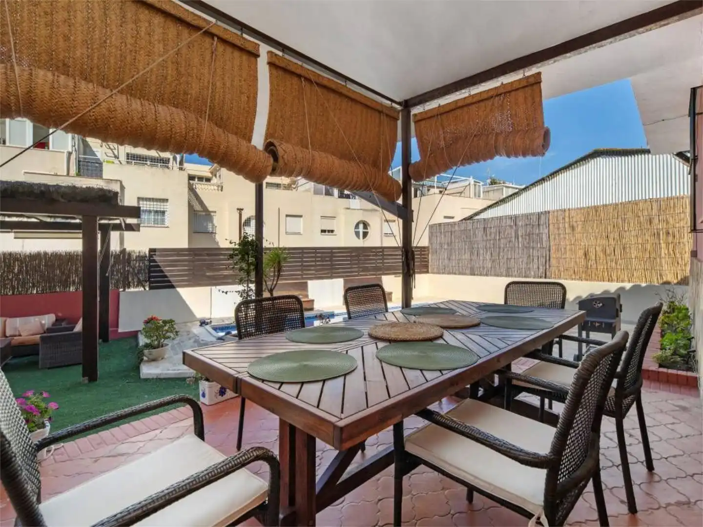 Houses for rent in Calle Goleta, 26, El Manantial Terrace of Houses for rent in El Puerto de Santa María with Air Conditioner, Private garden and Swimming Pool