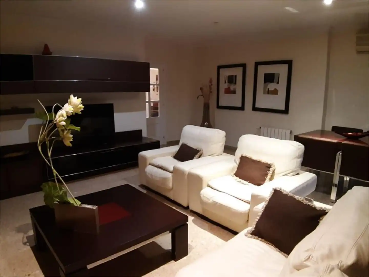 Living room of Flat for rent in Castellón de la Plana / Castelló de la Plana  with Air Conditioner, Heating and Terrace
