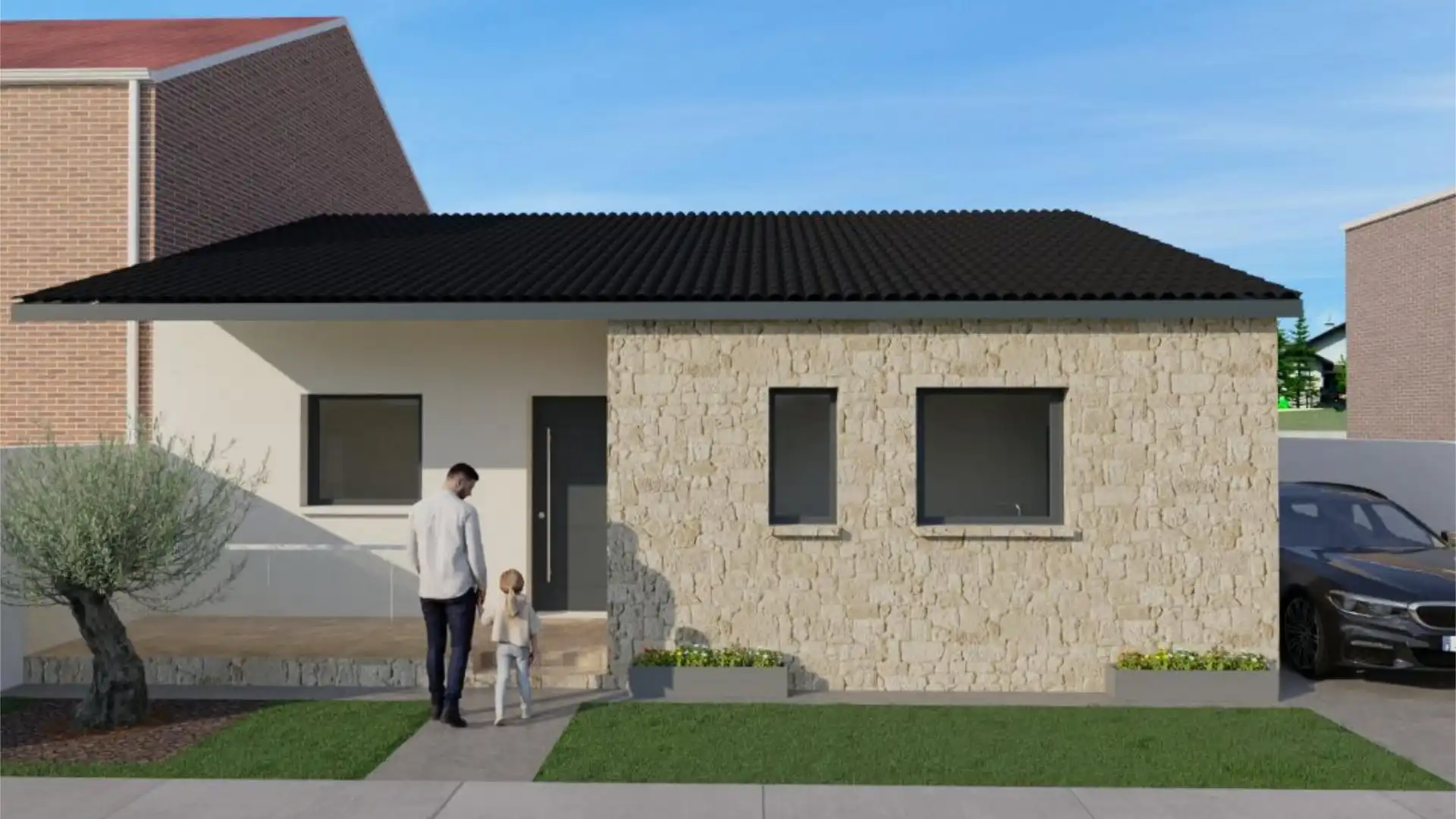 Vista exterior de Casa o chalet en venta en Villanueva de la Torre con Calefacción y Jardín privado