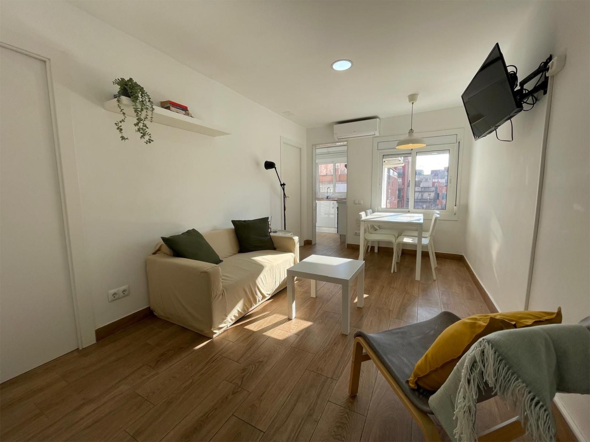 Sala d'estar de Pis en venda en L'Hospitalet de Llobregat amb Aire condicionat i Balcó