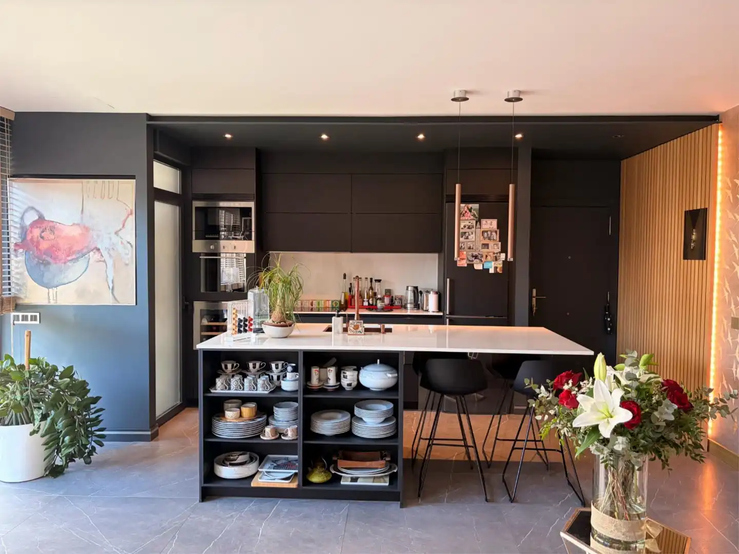 Küche von Wohnung zum Verkauf in Madrid mit Klimaanlage, Heizung und Privatgarten