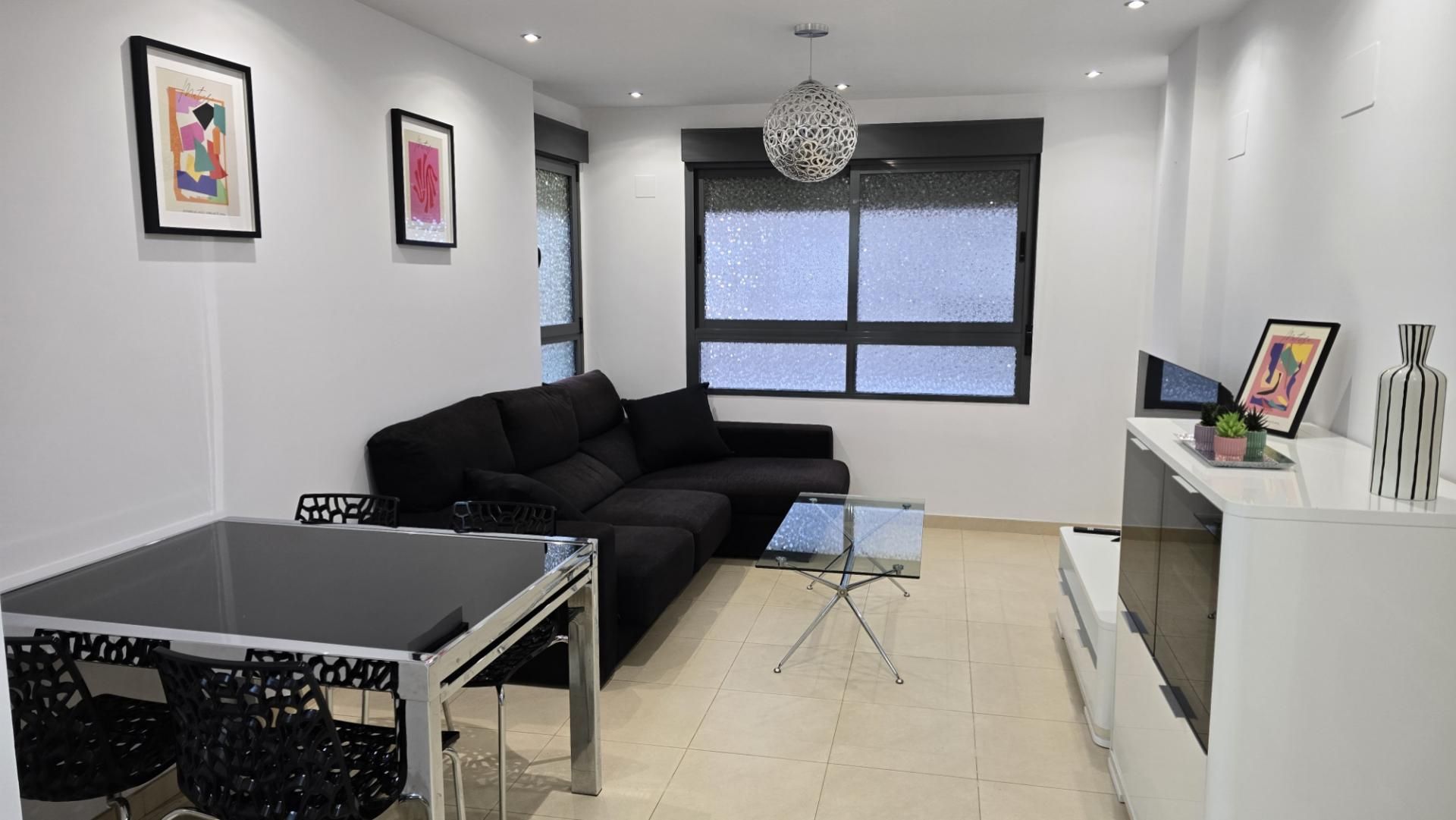 Living room of Flat for rent in Castellón de la Plana / Castelló de la Plana  with Air Conditioner, Heating and Furnished