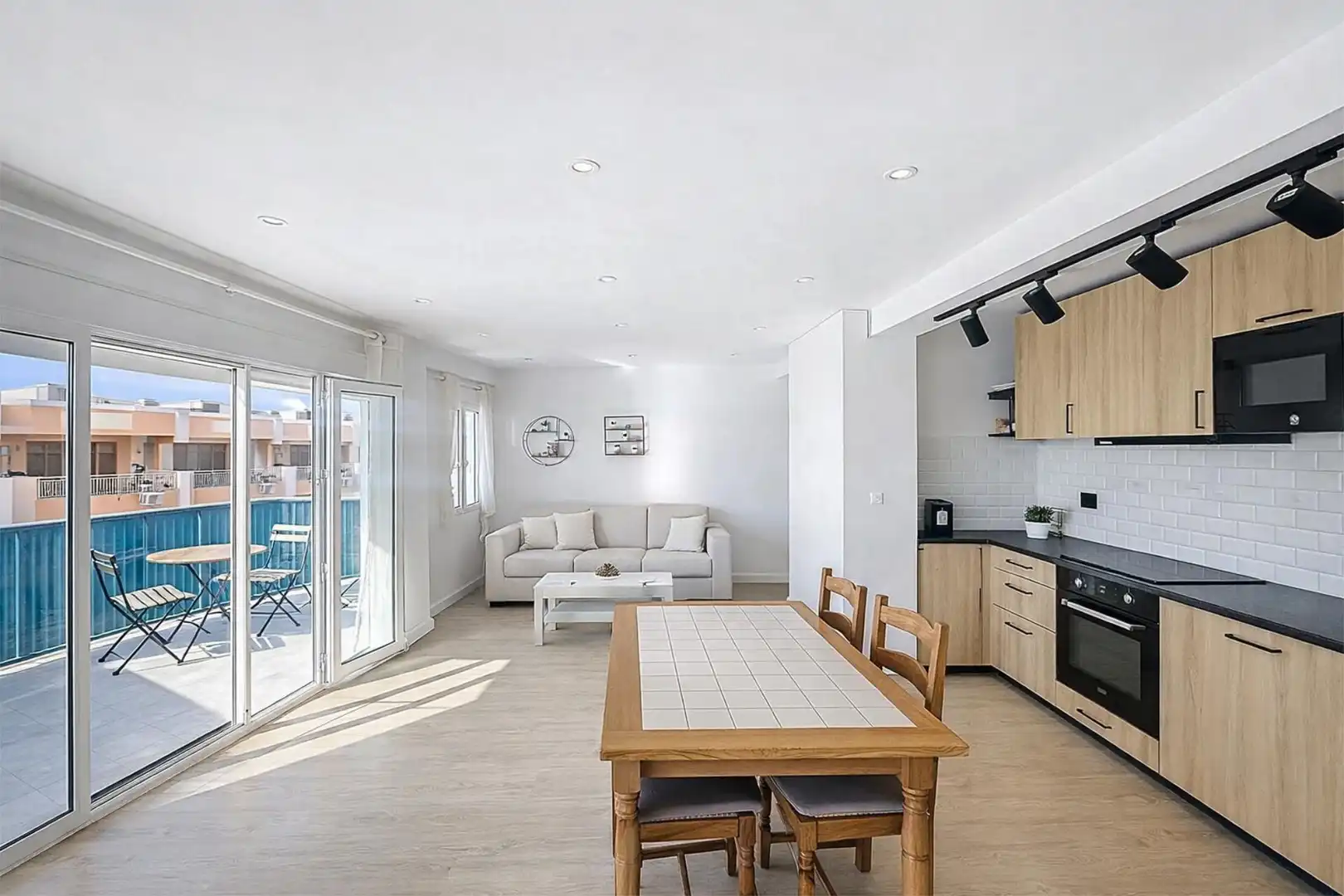 Sala d'estar de Pis en venda en Oliva amb Aire condicionat, Parquet i Terrassa