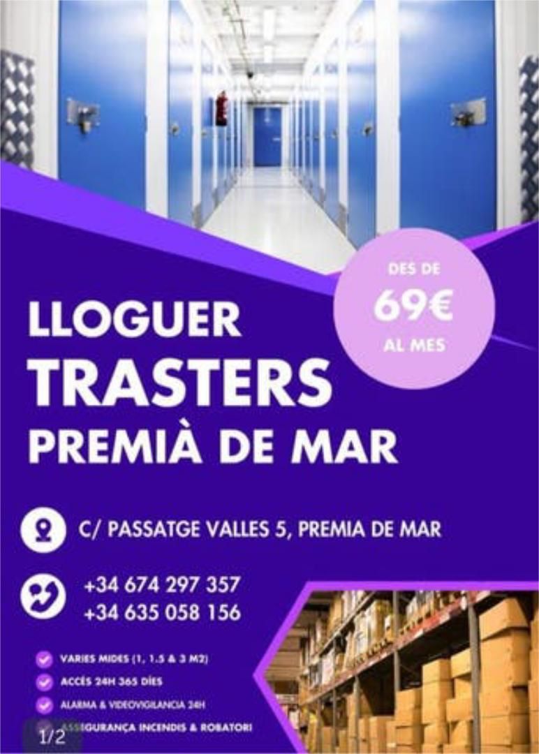 Trastero de alquiler en Premià de Mar