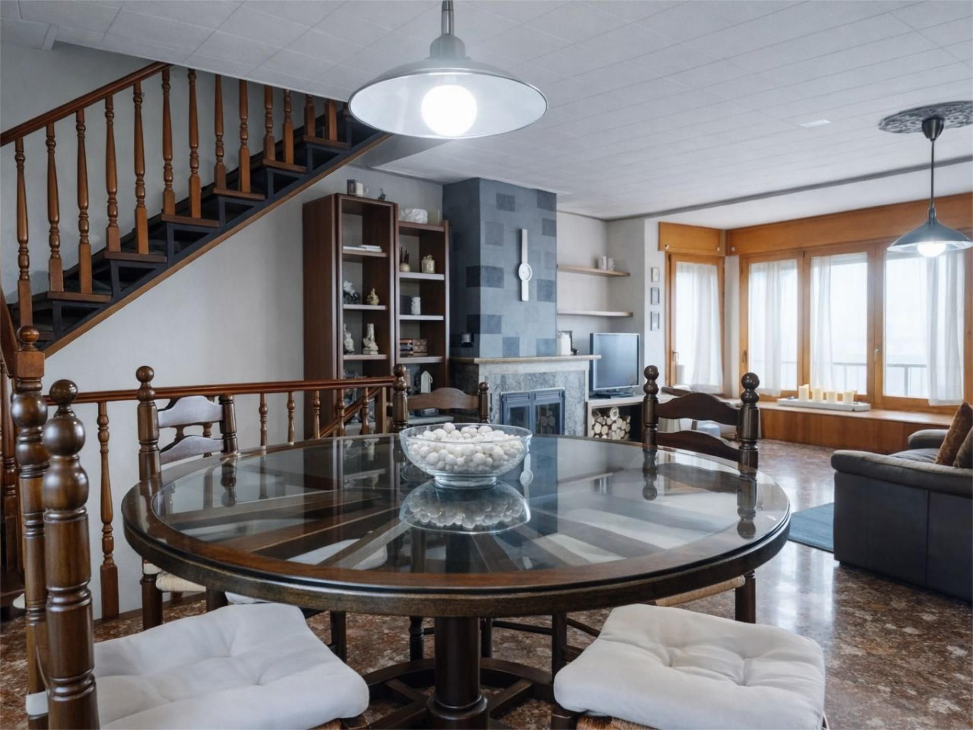 Menjador de Casa adosada de lloguer en Erla amb Aire condicionat, Calefacció i Terrassa