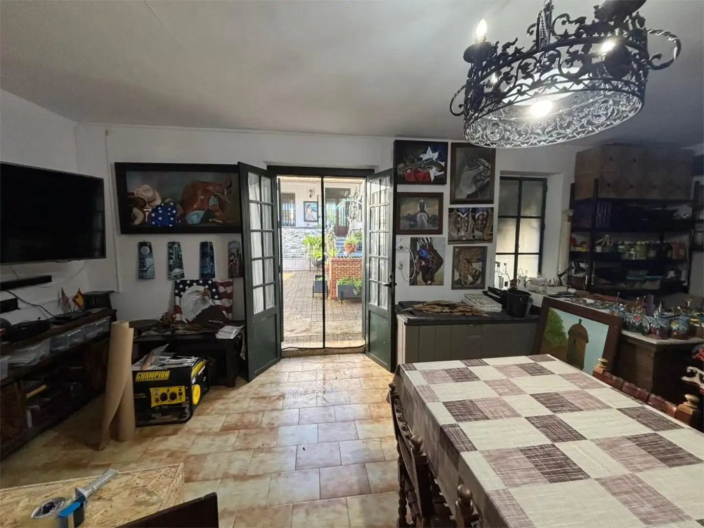 Küche von Wohnung zum Verkauf in Carrión de los Céspedes mit Klimaanlage, Heizung und Privatgarten