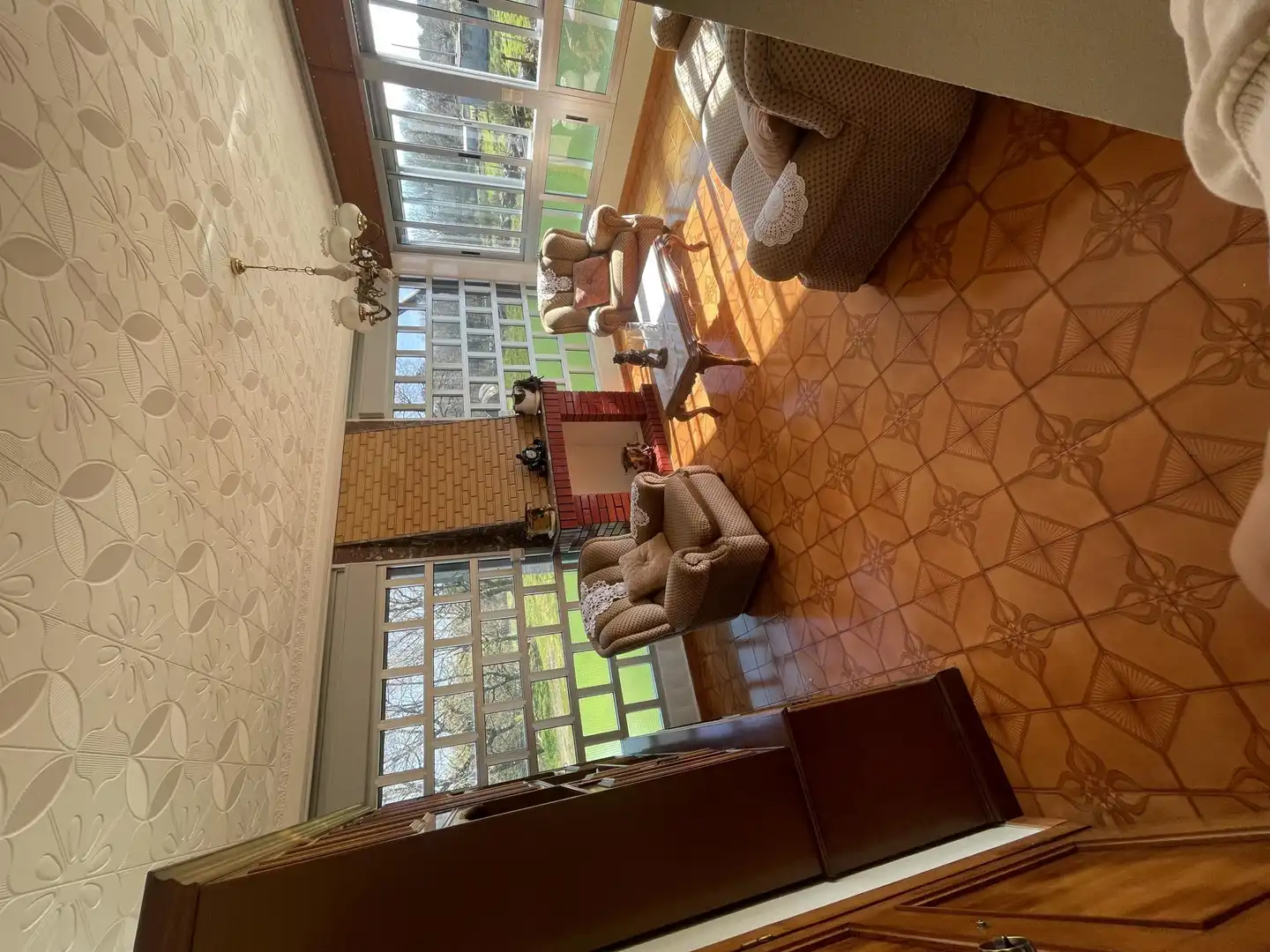 Sala d'estar de Casa o xalet en venda en San Amaro amb Calefacció, Jardí privat i Terrassa