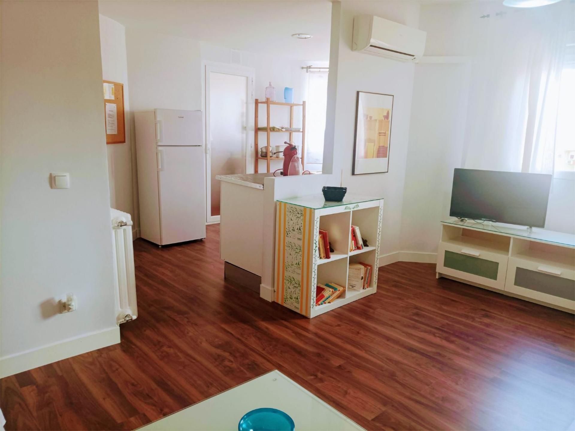 Apartamento de alquiler en Calle del Trinquete, 5, Apóstol Santiago Sala de estar de Apartamento de alquiler en Madrid Capital con Aire acondicionado, Calefacción y Jardín privado