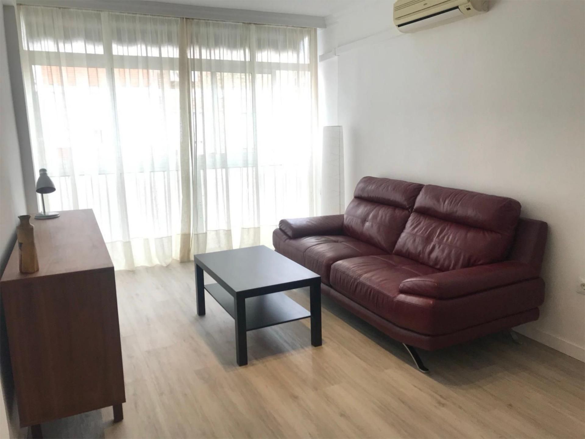 Living room of Flat for rent in Málaga Capital  with Air Conditioner, Parquet flooring and Furnished