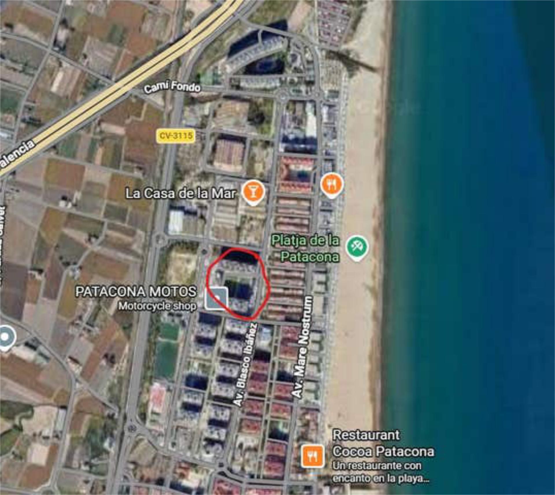 Vista exterior de Garaje de alquiler en Alboraya