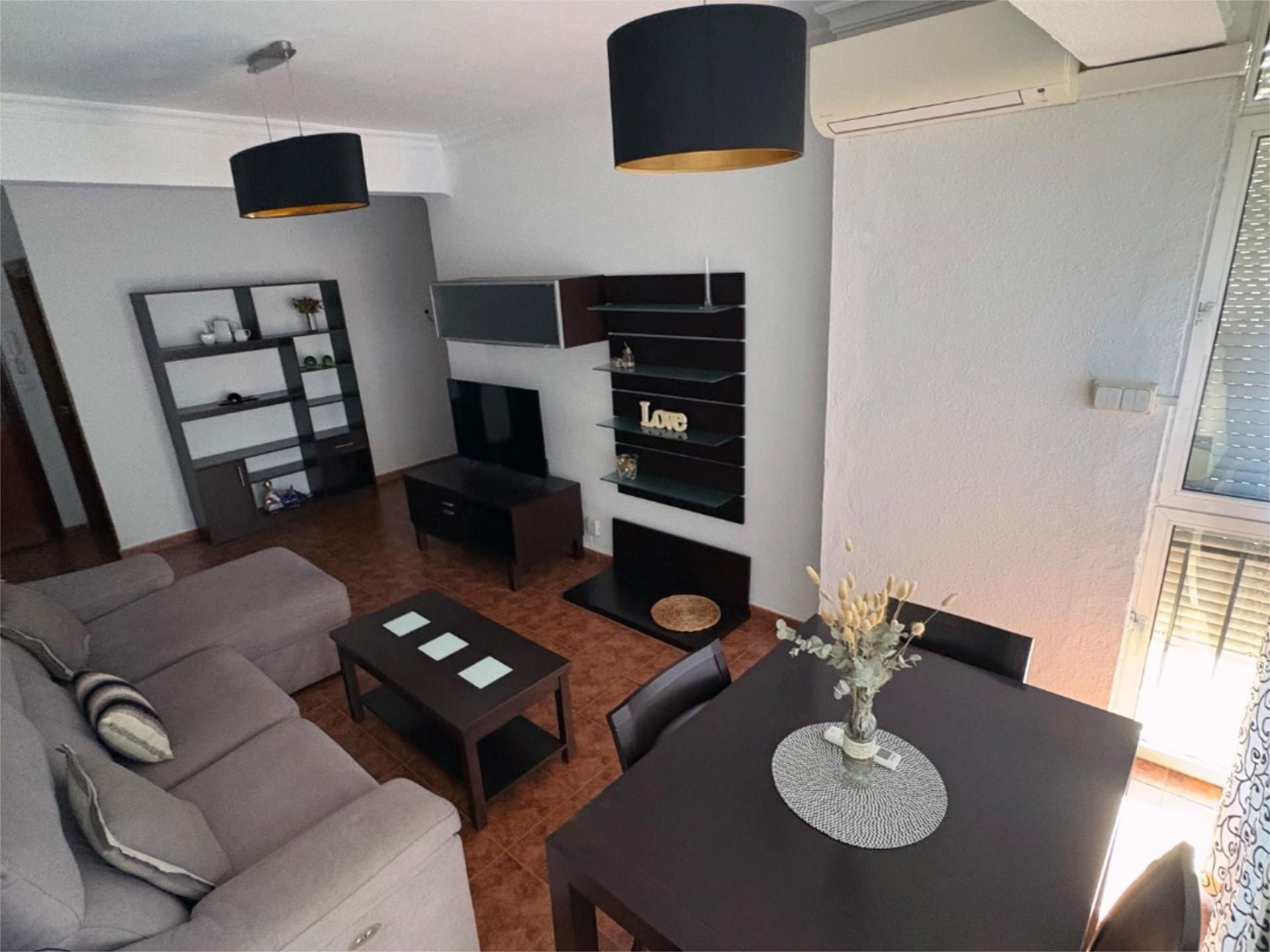 Living room of Flat for rent in Málaga Capital  with Air Conditioner, Heating and Furnished